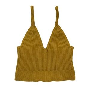 NWT Mustard Knit Ribbed Brami Tank Top